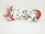 Atelier MiaMia Body with short and long sleeves, also available as an Indian fox baby set