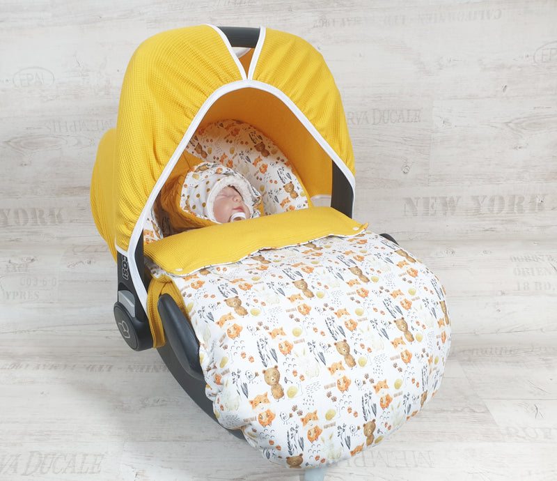 Maxi Cosi Babyschalenbezug, Ersatzbezug oder Spannbezug Waldtiere 112 von Atelier MiaMia