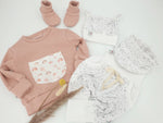 Atelier MiaMia Cool bloomers or baby set short and long white small dots black