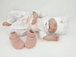 Atelier MiaMia Fantastici calzoncini o baby set corti e lunghi bianchi puntini neri