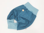 Coole Pumphose oder Babyset Jeans aqua mit Knopf von Atelier MiaMia