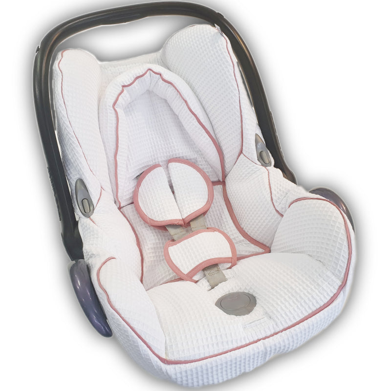 Maxi Cosi Babyschalenbezug, Ersatzbezug oder Spannbezug Waffel weiß 119 von Atelier MiaMia