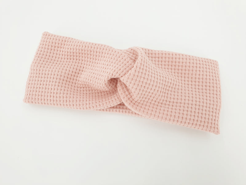 Haarband Waffeljersey apricot von Atelier MiaMia