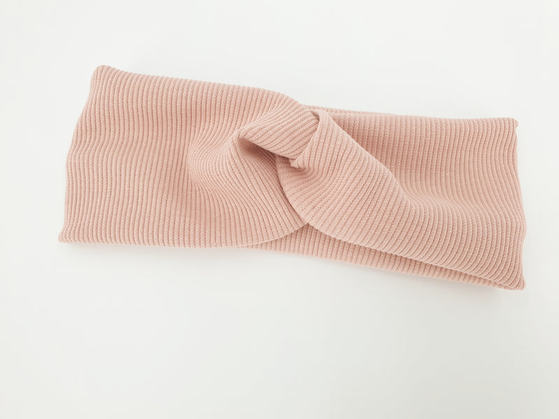 Haarband Rippenjersey apricot von Atelier MiaMia