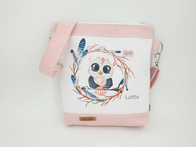 Borsa asilo, borsa per bambini 48 gufo