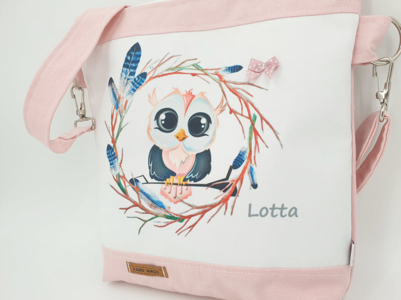 Borsa asilo, borsa per bambini 48 gufo