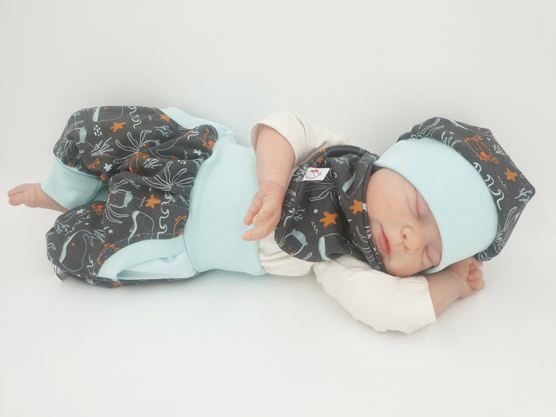 Atelier MiaMia - bloomers or baby set from 50-140 Designer baby pants under the sea