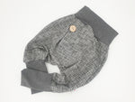 Atelier MiaMia Cool bloomers or baby set with button gray check