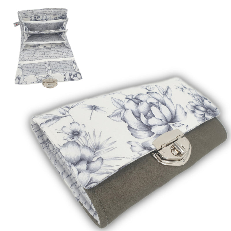 Borsa Atelier MiaMia grigio floreale