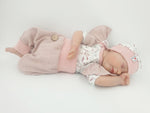 Coole Pumphose oder Babyset mit Knopf altrosa meliert von Atelier MiaMia