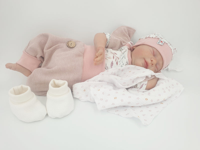 Atelier MiaMia Fantastici calzoncini o baby set con bottone screziato rosa scuro