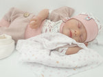 Atelier MiaMia Fantastici calzoncini o baby set con bottone screziato rosa scuro