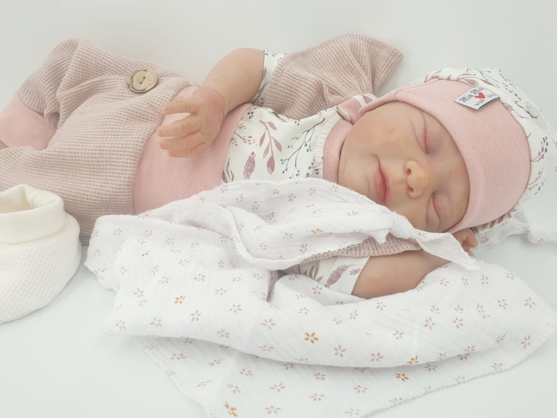 Atelier MiaMia Fantastici calzoncini o baby set con bottone screziato rosa scuro