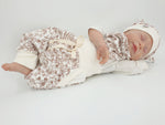 Atelier MiaMia - mutandoni o set bebè da 50-140 pantaloni bebè firmati fiori beige