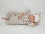 Atelier MiaMia Cool calzoncini o baby set con bottoni a coste beige