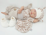 Atelier MiaMia Cool calzoncini o baby set con bottoni a coste beige