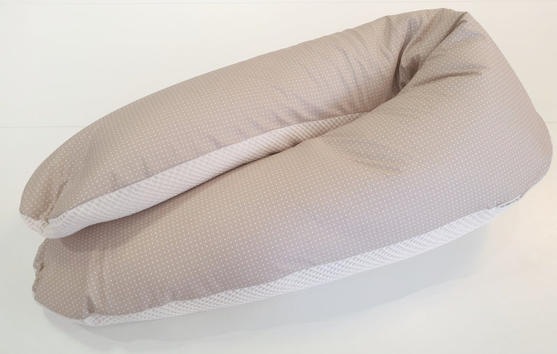 Atelier MiaMia cuscino per allattamento o cuscino per traversina laterale cuscino di posizionamento pois beige
