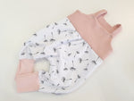 Atelier MiaMia salopette corta e lunga disponibile anche come baby set tarassaco