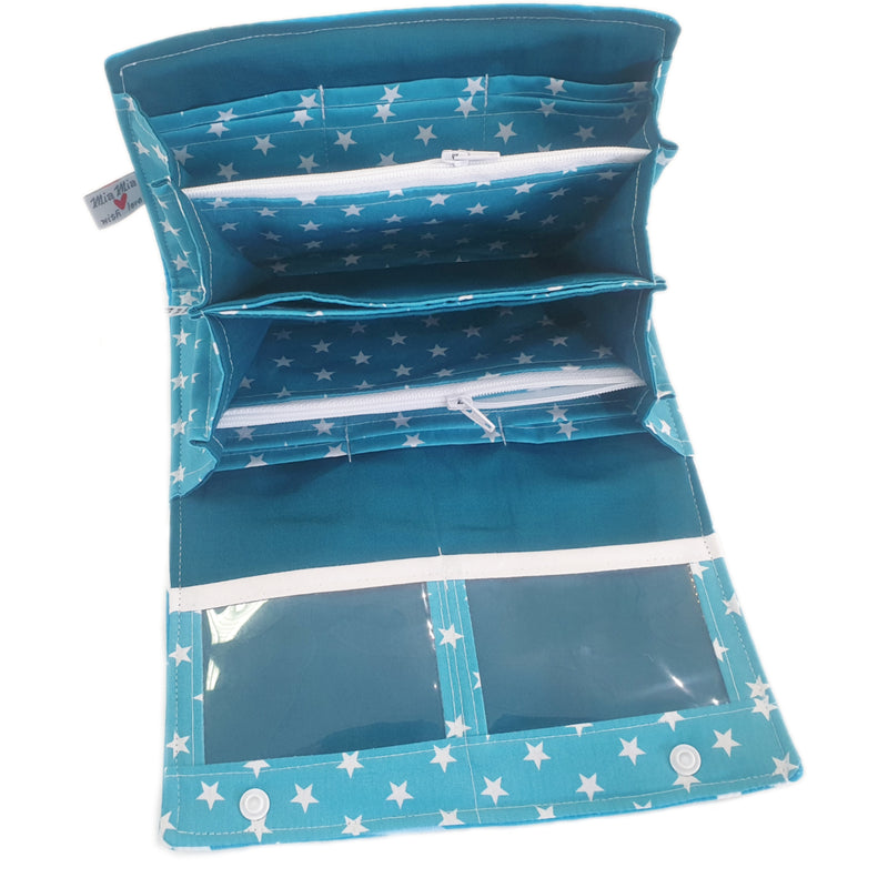 Atelier MiaMia purse turquoise stars