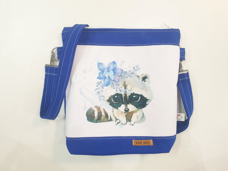 Borsa per l'asilo, borsa per bambini 31 fiore di procione
