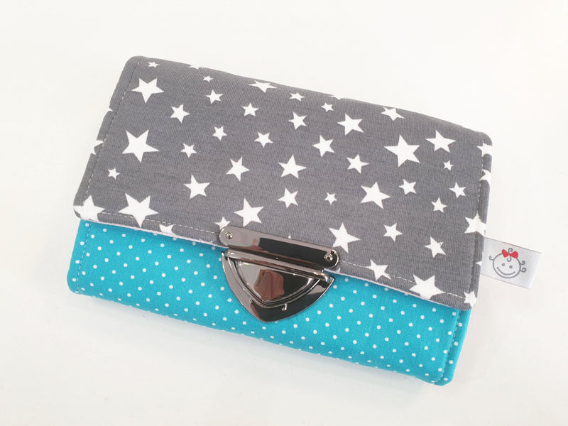 Borsa Atelier MiaMia stars grey, pois acqua