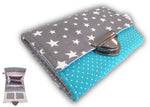 Borsa Atelier MiaMia stars grey, pois acqua