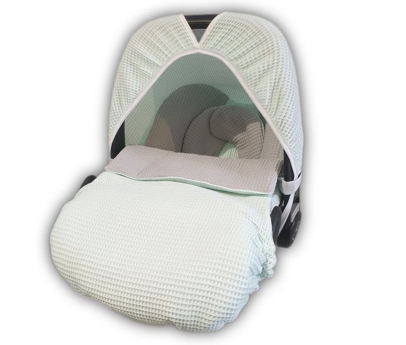 Fodera per seggiolino per bambini Maxi Cosi, fodera di ricambio o fodera aderente grigio/menta