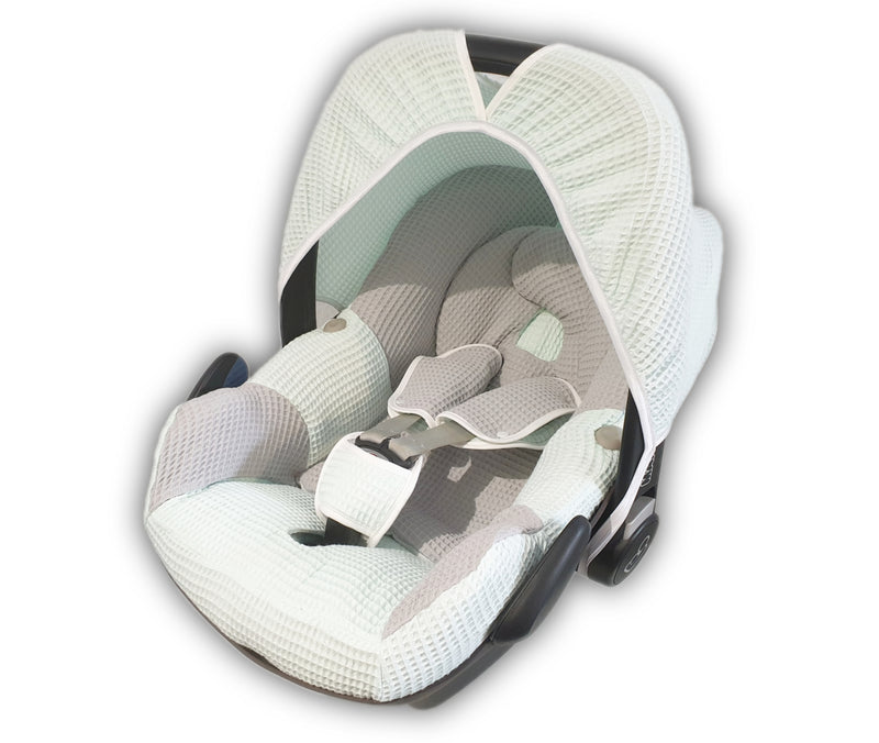 Fodera per seggiolino per bambini Maxi Cosi, fodera di ricambio o fodera aderente grigio/menta