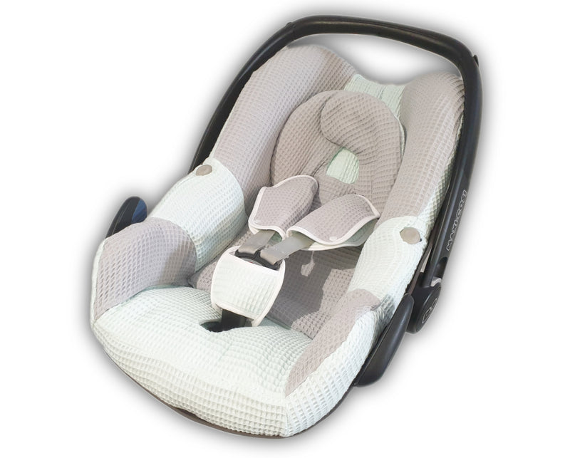 Maxi Cosi baby seat cover, replacement cover or fitted cover grey/mint