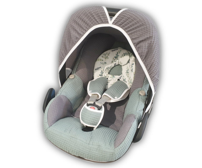 Fodera per seggiolino per bambini Maxi Cosi, fodera di ricambio o fodera aderente grigio scuro/menta scuro