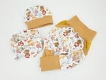 Atelier MiaMia Cool bloomers or baby set short and long winter forest animals