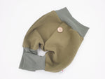 Coole Pumphose oder Babyset mit Knopf bis Gr. 140 olive von Atelier MiaMia