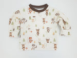 Atelier MiaMia - maglione con cappuccio animali della foresta natura bambino bambino da 44-122 maniche corte o lunghe designer limitato !!