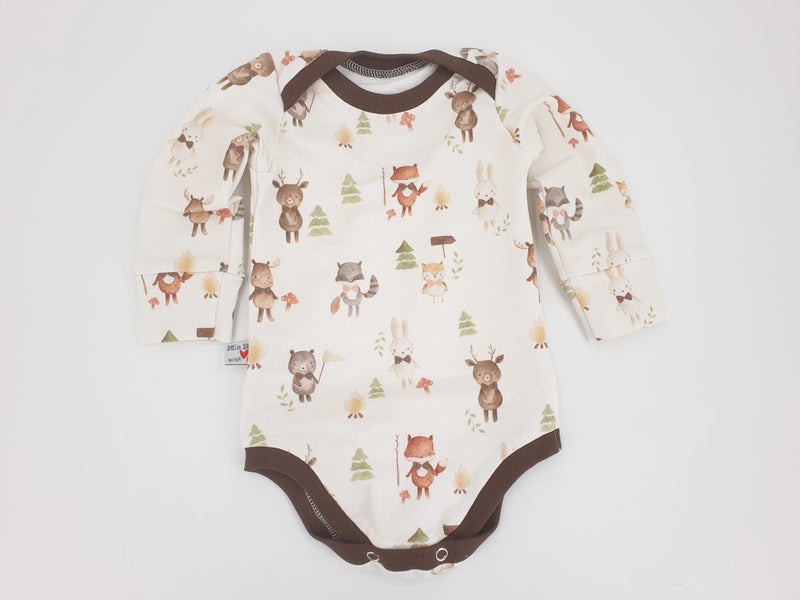 Body kurz und lang ärmlig auch als Baby Set Waldtiere Natur von Atelier MiaMia