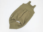 Atelier MiaMia bib romper short and long also as baby set waffle jersey olive