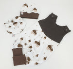 Atelier MiaMia onesie short and long also available as acorn baby set