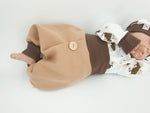 Atelier MiaMia Fantastici calzoncini o baby set con bottone fino alla taglia. 140 beige/marrone
