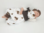 Strampler kurz und lang auch als Baby Set Eicheln von Atelier MiaMia