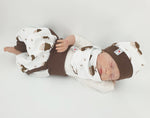 Atelier MiaMia Cool bloomers or baby set short and long acorns