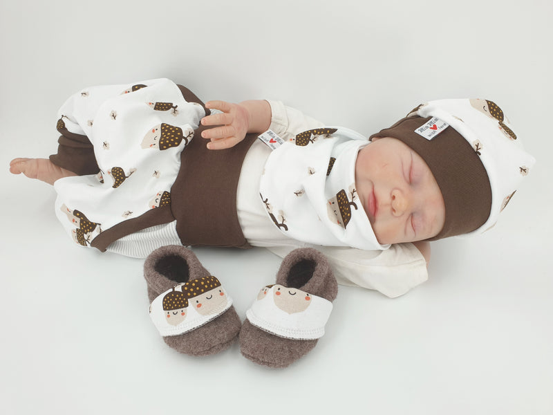 Atelier MiaMia Cool bloomers or baby set short and long acorns