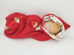 Atelier MiaMia - Walk - tuta neonato bambino da 50 a 110 Designer red forest animals Walkover