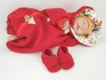 Atelier MiaMia - Walk - overall baby child from 50 to 110 Designer red forest animals Walkoverall