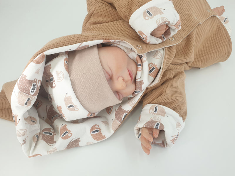 Kaputzenjacke Baby Kind Größe 50-140 Designer Jacke Limitiert !! Elefanten von Atelier MiaMia