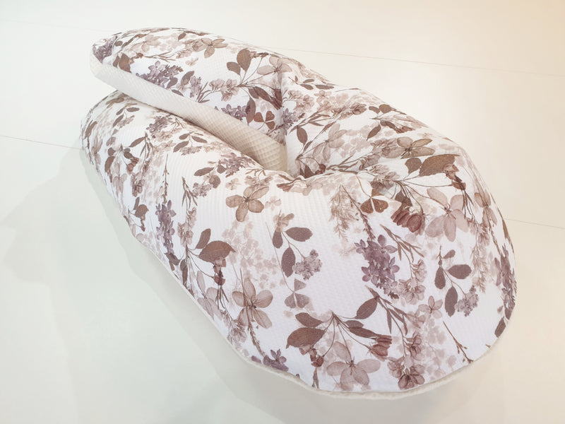 Atelier MiaMia nursing pillow or side sleeper pillow positioning pillow grass flowers cream 207