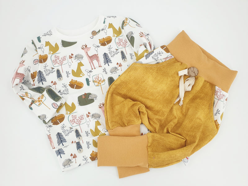 Atelier MiaMia Cool bloomers or baby set short and long acorns