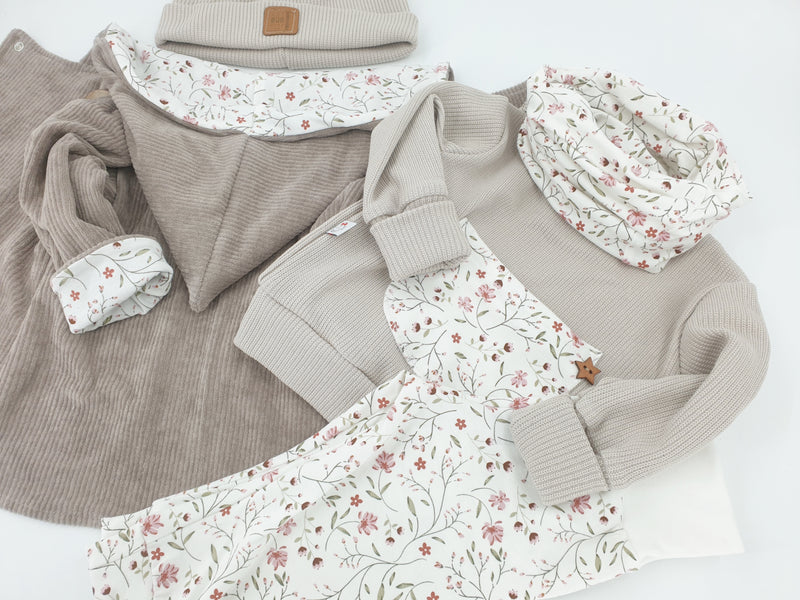 Kapuzenjacke Baby Kind Größe 50-140 Designer Jacke Limitiert !! Cord Blumen von Atelier MiaMia