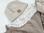 Wendebeanie Set Mütze und Loop Strick beige von Atelier MiaMia