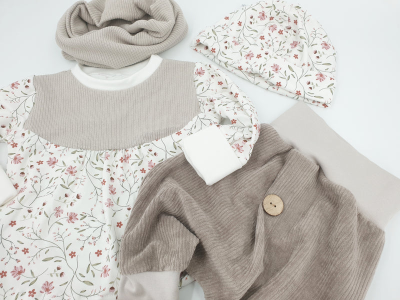 Tunika Pullover Blümchen, Baby Kind ab 44-122 kurz oder langarm  Designer Limitiert !! von Atelier MiaMia