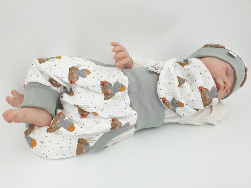 Atelier MiaMia Cool bloomers or baby set short and long acorns