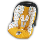 Babyschalen Bezug Cybex cloud Z i-size gelb Tierchen von Atelier MiaMia